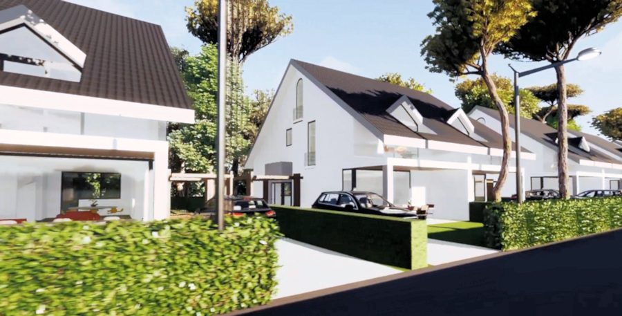 Einfamilienhäuser im Projekt Wohnungsbau in Sachsen-Anhalt