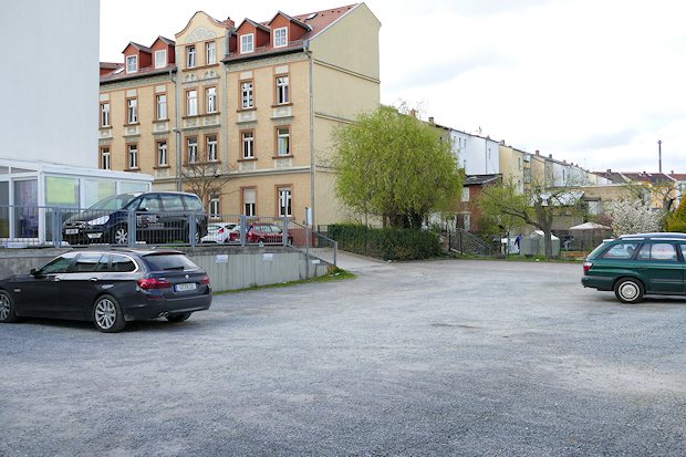 Parkplatz vom Bürohaus in Gera