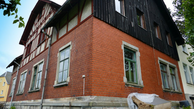 Wohnzimmer vom Strandhaus mit Meerblick