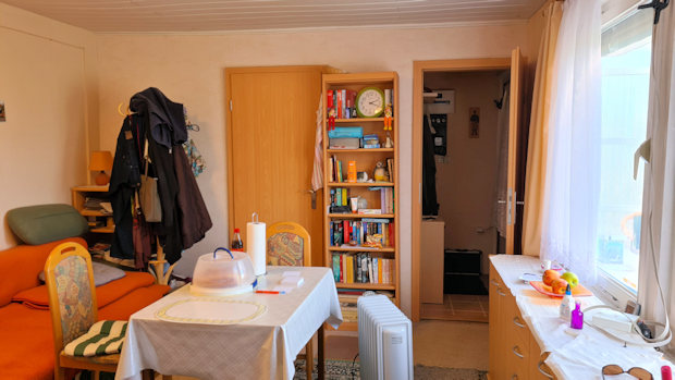 Eingang zum Wohnhaus Apartmenthaus in Mahdia Tubesien