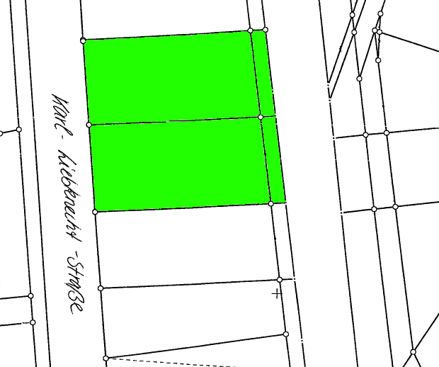 Grundst�ck vom Gesch�ftshaus in Prestice bei Pilsen