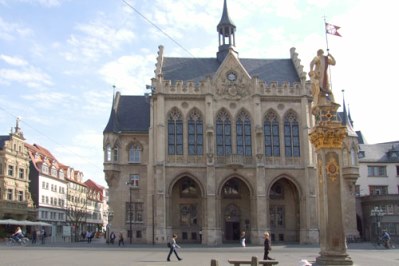 Rathaus von Erfurt auf dem Fischmarkt